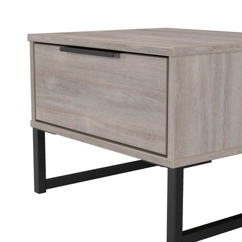 Hong Kong (Black Sleigh Legs) 1 Drawer Bedside Cabinet  with Legs