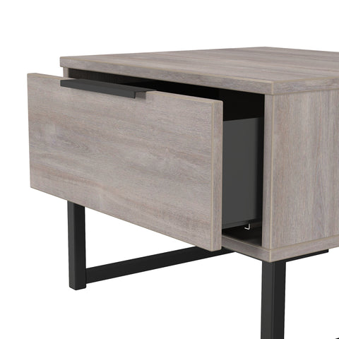 Hong Kong (Black Sleigh Legs) 1 Drawer Bedside Cabinet  with Legs