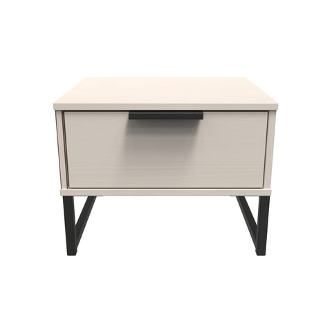 Hong Kong (Black Sleigh Legs) 1 Drawer Bedside Cabinet  with Legs