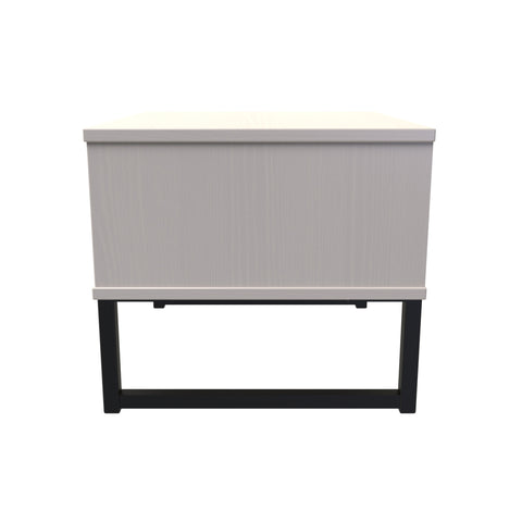 Hong Kong (Black Sleigh Legs) 1 Drawer Bedside Cabinet  with Legs