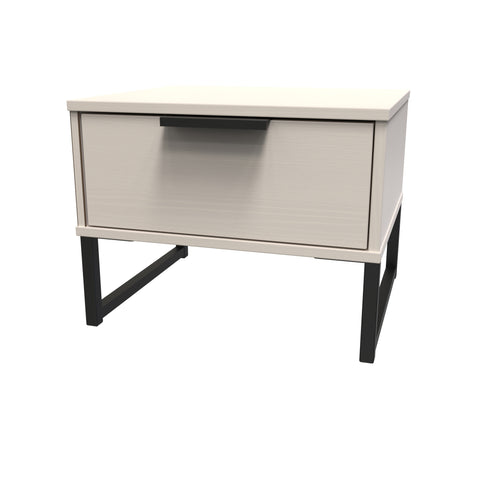 Hong Kong (Black Sleigh Legs) 1 Drawer Bedside Cabinet  with Legs
