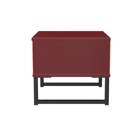 Hong Kong (Black Sleigh Legs) 1 Drawer Bedside Cabinet  with Legs