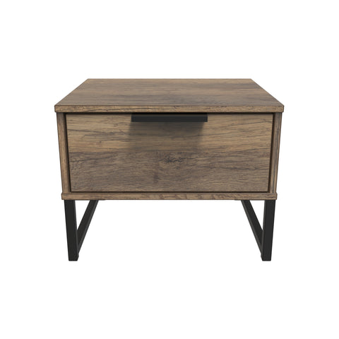 Hong Kong (Black Sleigh Legs) 1 Drawer Bedside Cabinet  with Legs