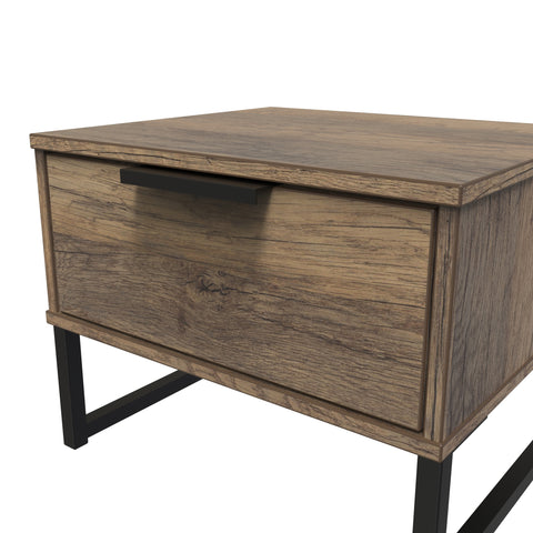 Hong Kong (Black Sleigh Legs) 1 Drawer Bedside Cabinet  with Legs