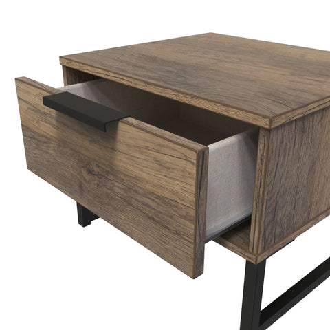 Hong Kong (Black Sleigh Legs) 1 Drawer Bedside Cabinet  with Legs