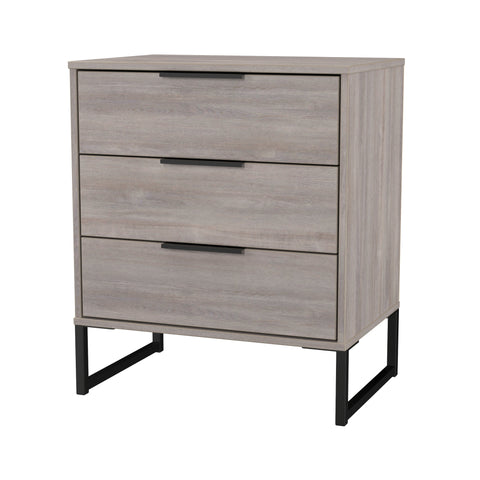 Hong Kong (Black Sleigh Legs) 3 Drawer Midi Chest with Legs