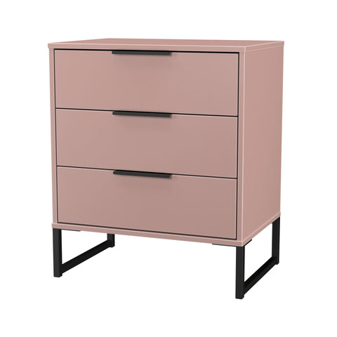 Hong Kong (Black Sleigh Legs) 3 Drawer Midi Chest with Legs
