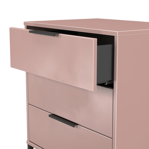 Hong Kong (Black Sleigh Legs) 3 Drawer Midi Chest with Legs