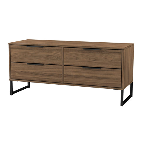 Hong Kong (Black Sleigh Legs) 4 Drawer Bed Box