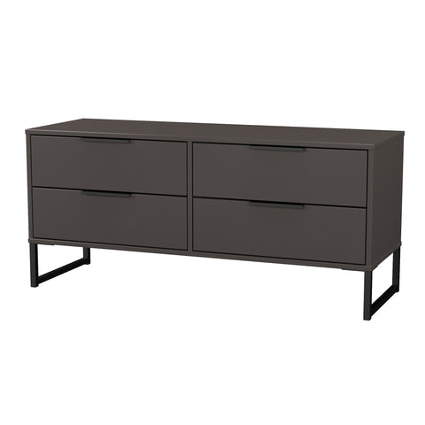 Hong Kong (Black Sleigh Legs) 4 Drawer Bed Box