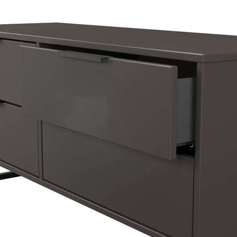 Hong Kong (Black Sleigh Legs) 4 Drawer Bed Box