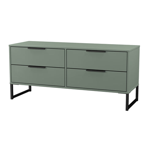 Hong Kong (Black Sleigh Legs) 4 Drawer Bed Box