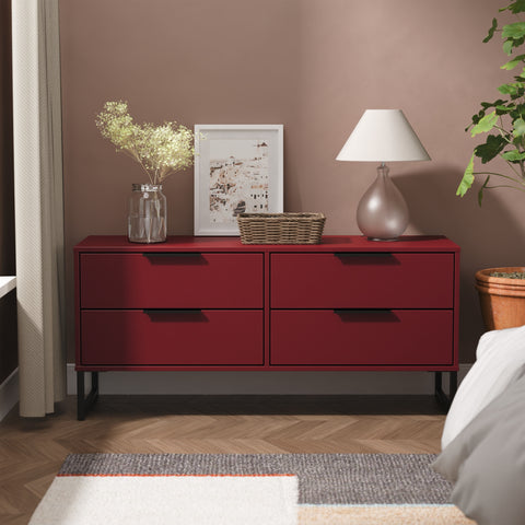 Hong Kong (Black Sleigh Legs) 4 Drawer Bed Box