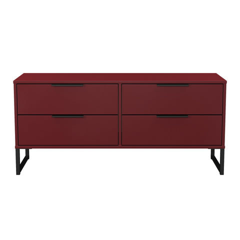 Hong Kong (Black Sleigh Legs) 4 Drawer Bed Box