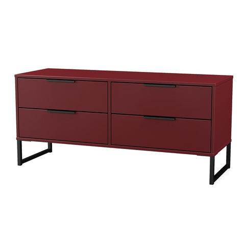 Hong Kong (Black Sleigh Legs) 4 Drawer Bed Box