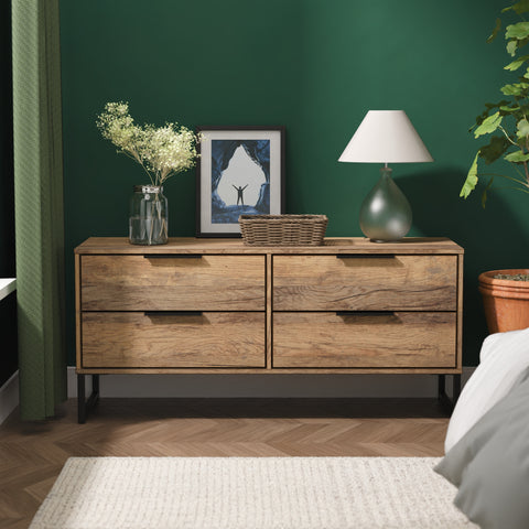 Hong Kong (Black Sleigh Legs) 4 Drawer Bed Box