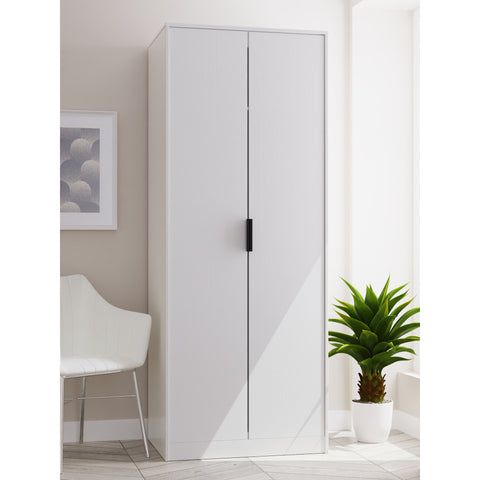 Hong Kong (Black Sleigh Legs) Tall Plain Wardrobe
