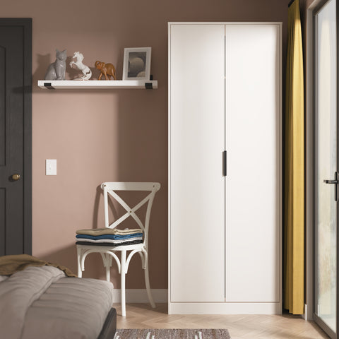 Hong Kong (Black Sleigh Legs) Tall Plain Wardrobe