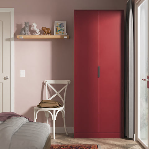 Hong Kong (Black Sleigh Legs) Tall Plain Wardrobe