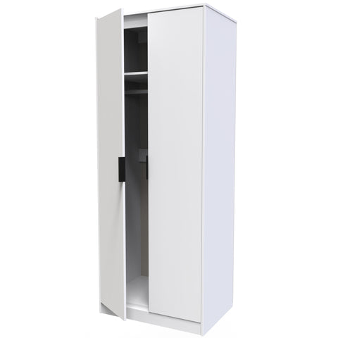 Hong Kong (Black Sleigh Legs) Tall Plain Wardrobe