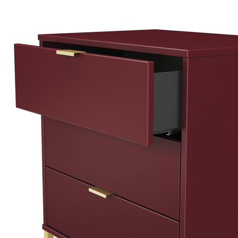 Hong Kong (Gold Sleigh Legs) 3 Drawer Midi Chest with Legs