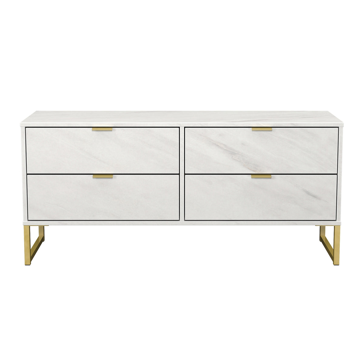 Hong Kong (Gold Sleigh Legs) 4 Drawer Bed Box