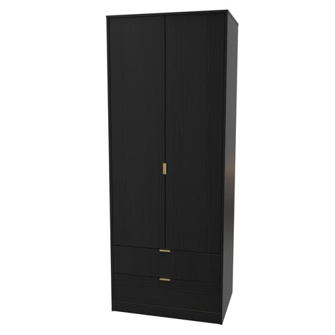 Hong Kong (Gold Sleigh Legs) Tall 2 Drawer Wardrobe