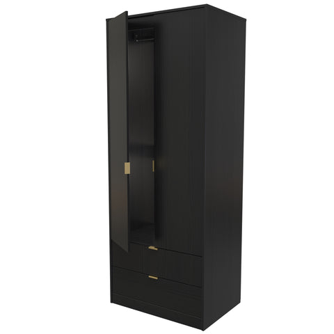 Hong Kong (Gold Sleigh Legs) Tall 2 Drawer Wardrobe
