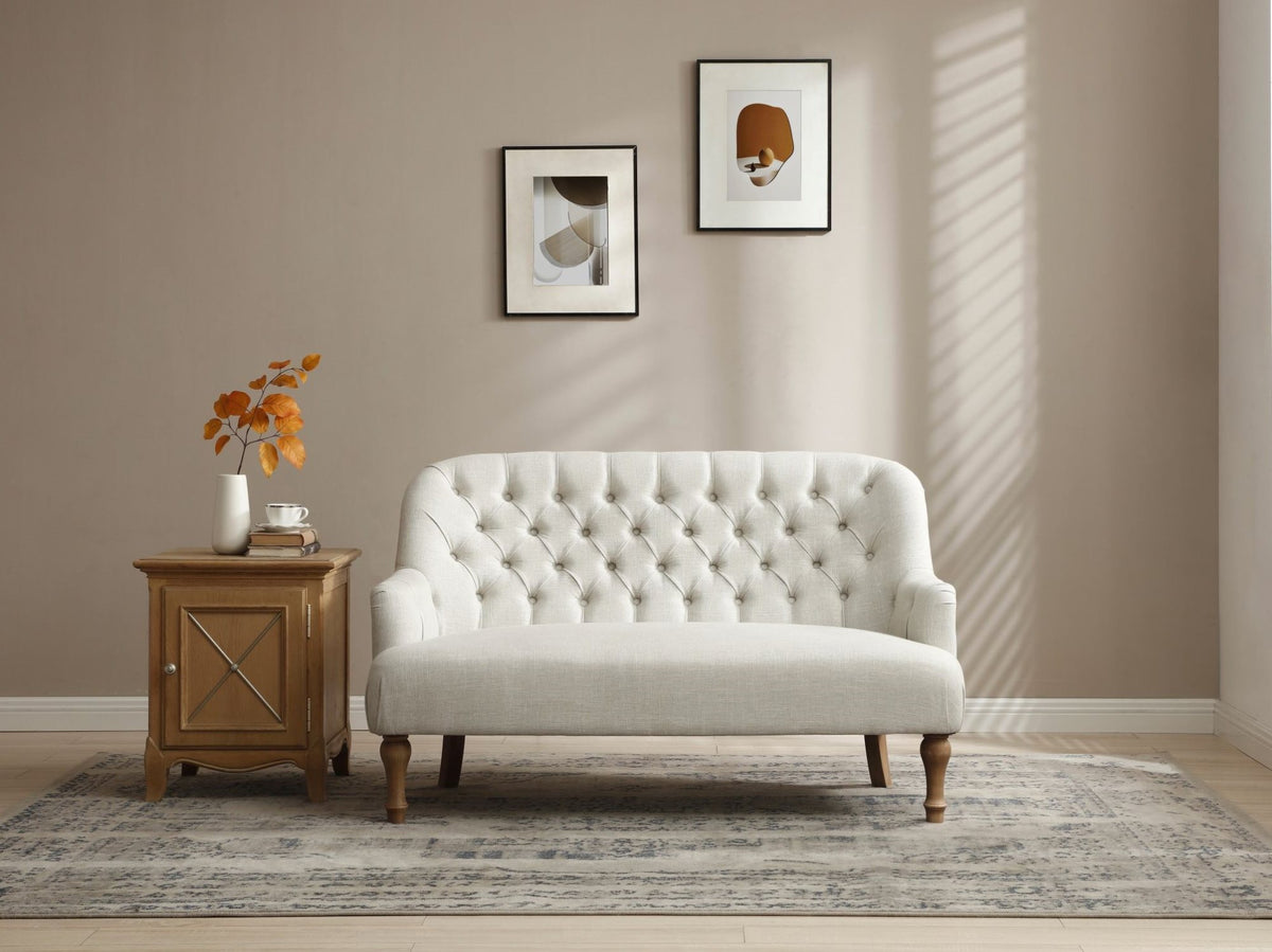 Bianca 2 seater sofa in room setting in natural