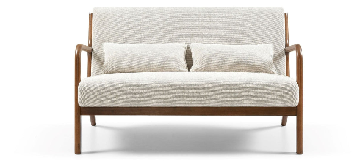 Inca 2 seater sofa in natural colour chenille fabric