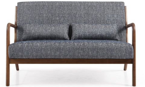 Inca 2 seater sofa in blue chenille fabric