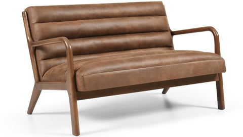Inca 2 seater sofa in Vegan Friendly brown faux leather