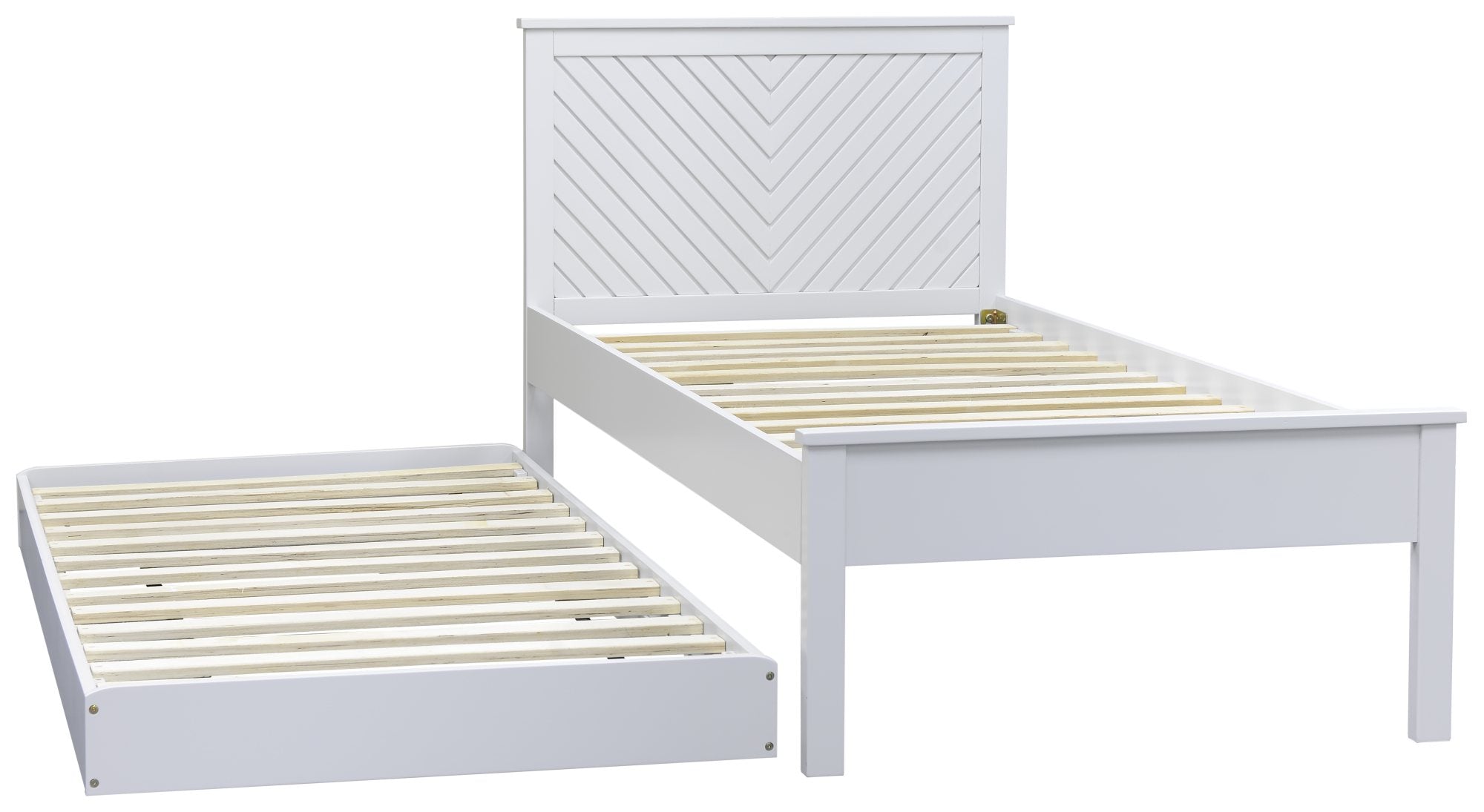 Chevron guest bed with guest bed in folded leg position