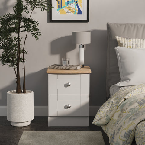 Sussex 2 Drawer Bedside Cabinet