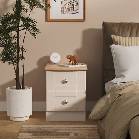 Sussex 2 Drawer Bedside Cabinet
