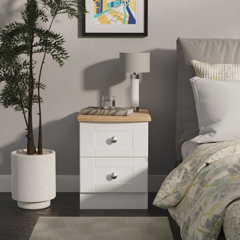 Sussex 2 Drawer Bedside Cabinet