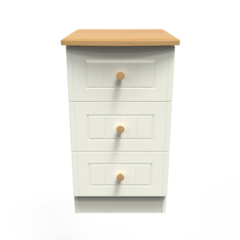 Warwick 3 Drawer Bedside Cabinet