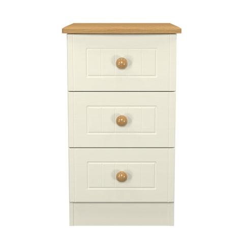 Warwick 3 Drawer Bedside Cabinet