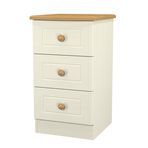 Warwick 3 Drawer Bedside Cabinet