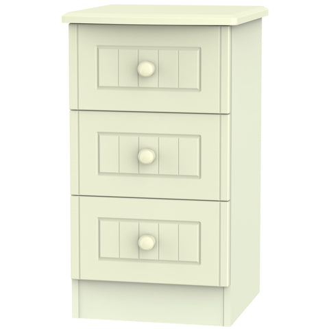 Warwick 3 Drawer Bedside Cabinet