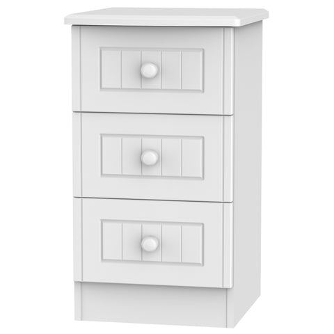 Warwick 3 Drawer Bedside Cabinet