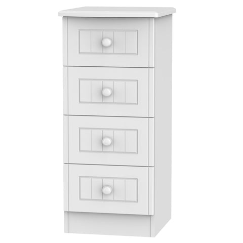 Warwick 4 Drawer Bedside Cabinet