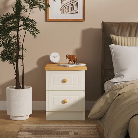 Warwick 2 Drawer Bedside Cabinet