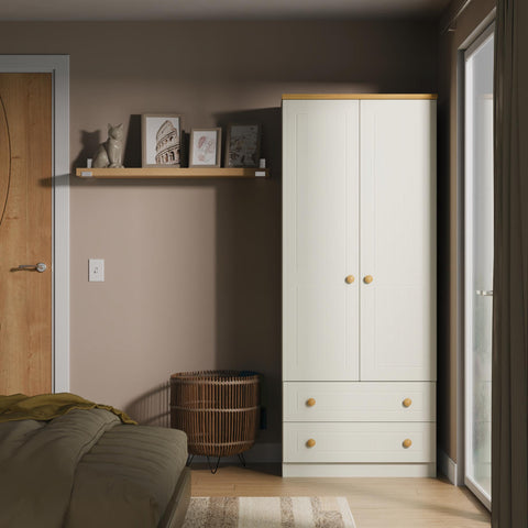 Warwick 2ft6in 2 Drawer Wardrobe