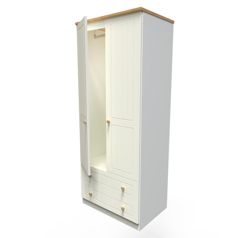 Warwick 2ft6in 2 Drawer Wardrobe