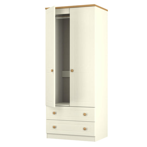 Warwick 2ft6in 2 Drawer Wardrobe
