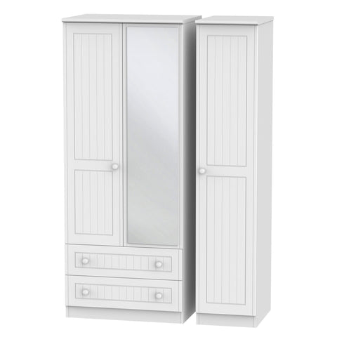Warwick Triple 2 Drawer Mirrored Wardrobe