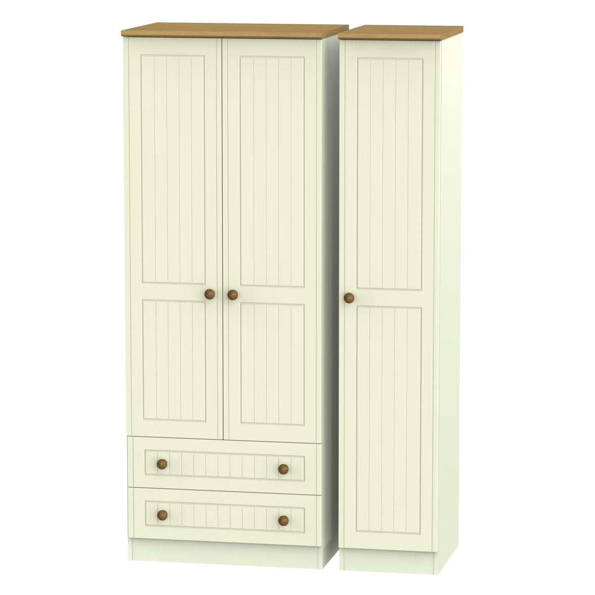 Warwick Tall Triple 2 Drawer Wardrobe