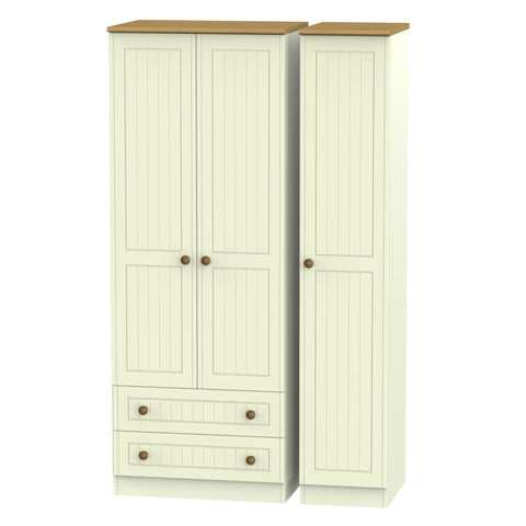 Warwick Tall Triple 2 Drawer Wardrobe