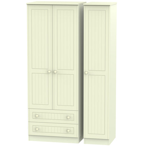 Warwick Tall Triple 2 Drawer Wardrobe